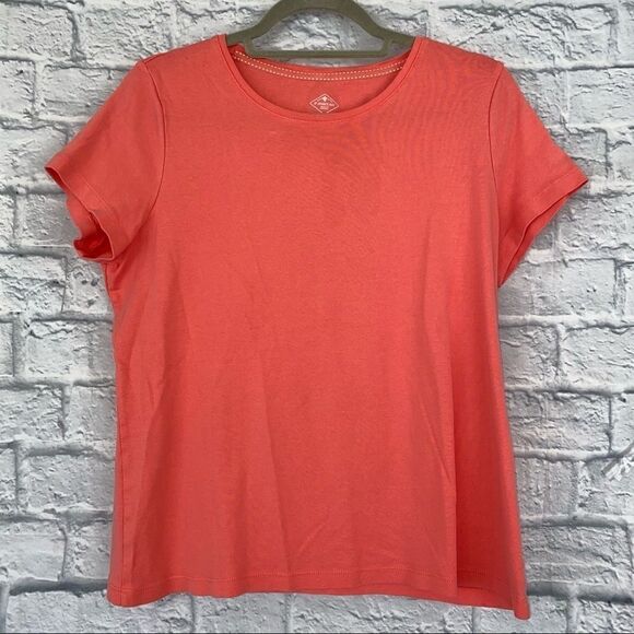 St. John’s Bay essential short sleeve crewneck tee women petite large - Picture 1 of 4